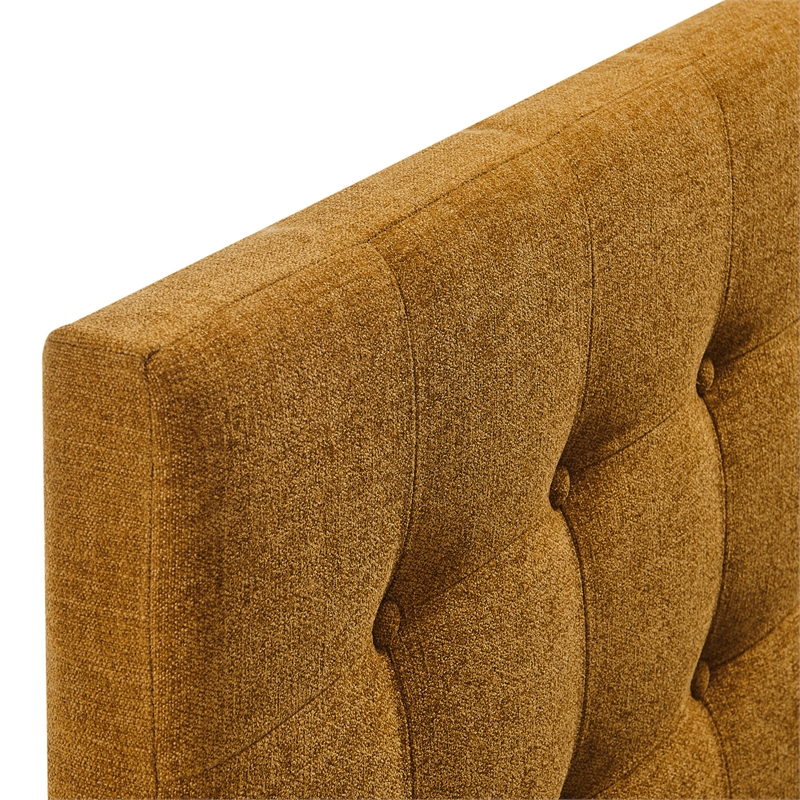 Emily Fabric Upholstered Twin Size Headboard in Copper