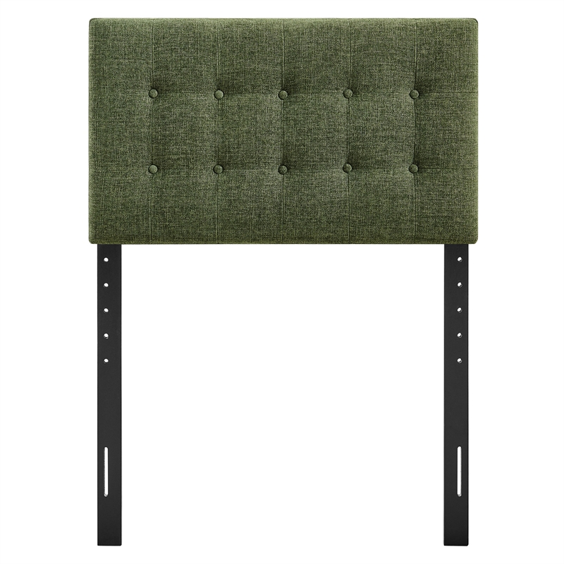 Emily Fabric Upholstered Twin Size Headboard in Foliage