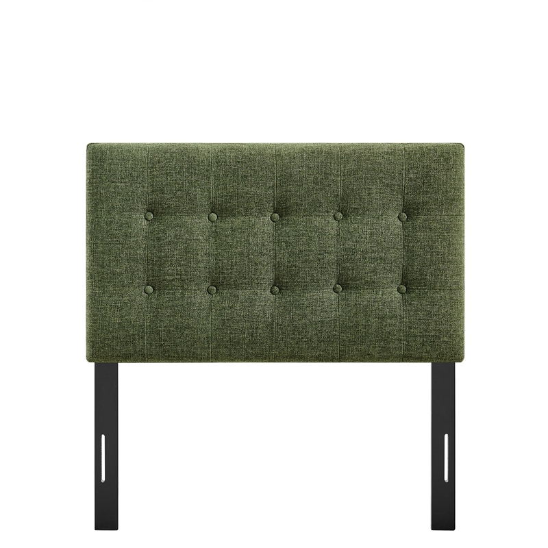 Emily Fabric Upholstered Twin Size Headboard in Foliage