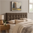 Emily Fabric Upholstered Full Size Headboard in Mocha