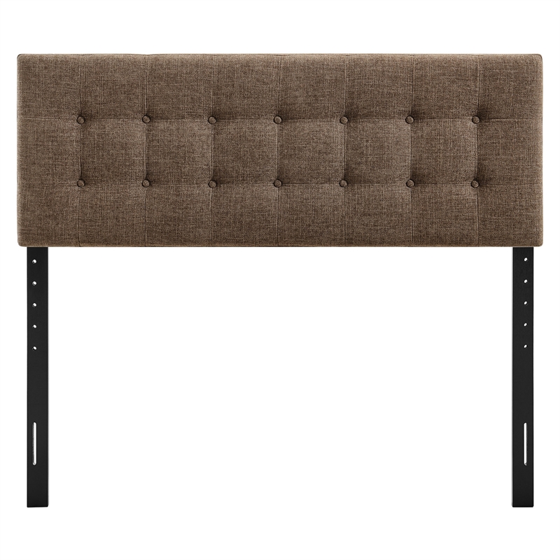 Emily Fabric Upholstered Full Size Headboard in Mocha