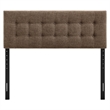 Emily Fabric Upholstered Full Size Headboard in Mocha
