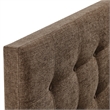 Emily Fabric Upholstered Full Size Headboard in Mocha