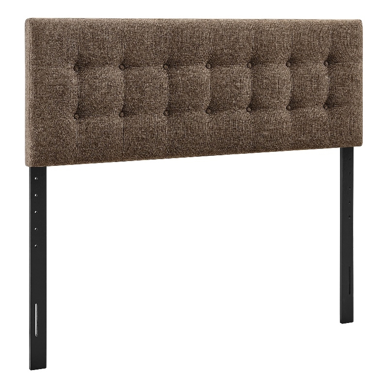 Emily Fabric Upholstered Full Size Headboard in Mocha
