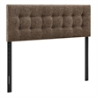 Emily Fabric Upholstered Full Size Headboard in Mocha