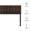 Emily Stain-Resistant Performance Velvet Queen Size Headboard in Chocolate Brown