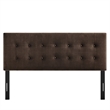 Emily Stain-Resistant Performance Velvet Queen Size Headboard in Chocolate Brown