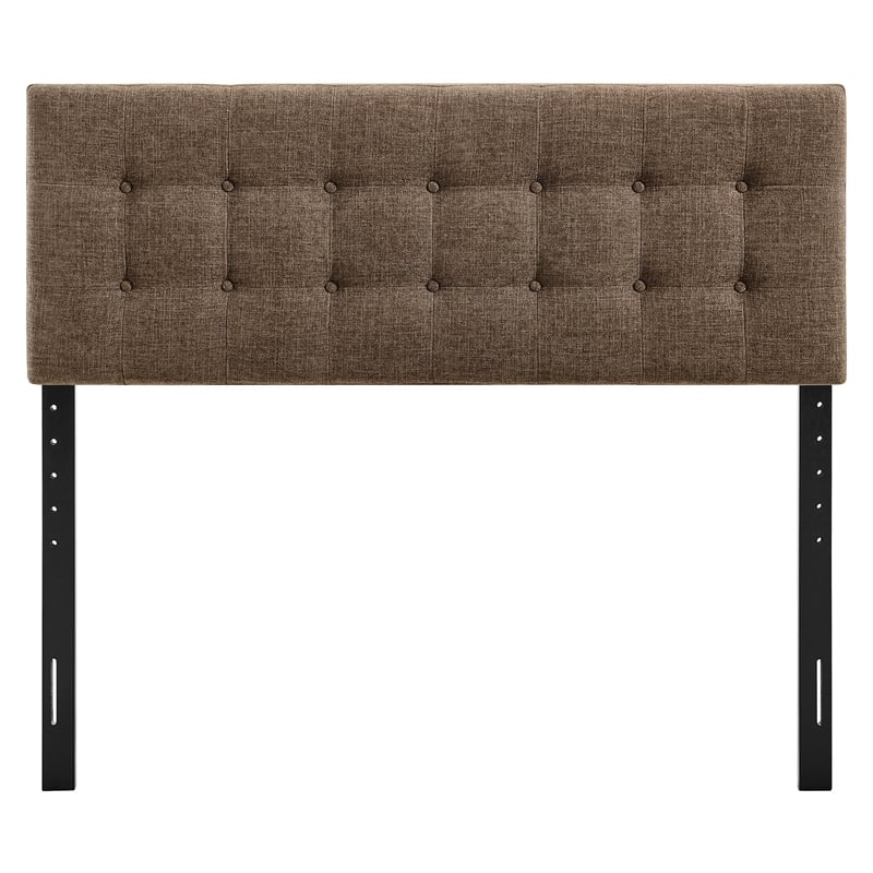 Emily Fabric Upholstered King Size Headboard in Mocha