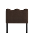 Athena Stain-Resistant Performance Velvet Twin Size Headboard in Chocolate Brown