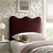 Athena Stain-Resistant Performance Velvet Twin Size Headboard in Mulberry