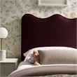 Athena Stain-Resistant Performance Velvet Twin Size Headboard in Mulberry