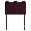 Athena Stain-Resistant Performance Velvet Twin Size Headboard in Mulberry