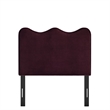 Athena Stain-Resistant Performance Velvet Twin Size Headboard in Mulberry