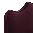 Athena Stain-Resistant Performance Velvet Twin Size Headboard in Mulberry