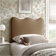 Athena Stain-Resistant Performance Velvet Twin Size Headboard in Taupe