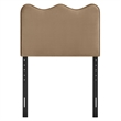 Athena Stain-Resistant Performance Velvet Twin Size Headboard in Taupe