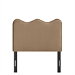 Athena Stain-Resistant Performance Velvet Twin Size Headboard in Taupe