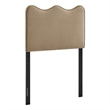 Athena Stain-Resistant Performance Velvet Twin Size Headboard in Taupe
