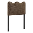 Athena Striped Fabric Upholstered Twin Size Headboard in Earth Stripe