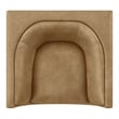 Modway Hilda Curved Back Vegan Leather Upholstered Armchair in Toast