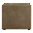 Modway Hilda Curved Back Vegan Leather Upholstered Armchair in Mushroom