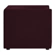 Modway Hilda Curved Back Performance Velvet Upholstered Armchair in Mulberry
