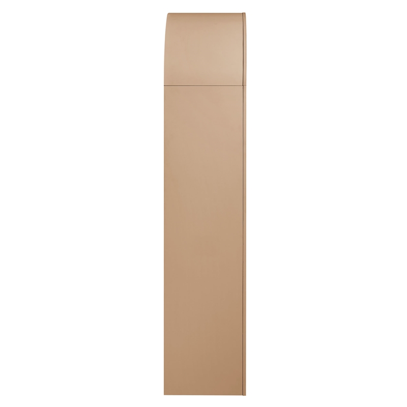 Caleb 4 Arched Display Shelf Bookcase in Tan