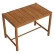 Eleni Rectangle 56-Inch Outdoor Teak Wood Rectangular Bar Table in Natural