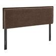 Camille Upholstered Linen Blend King Size Headboard in Cocoa