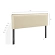 Camille Upholstered Linen Blend Full Size Headboard in Linen
