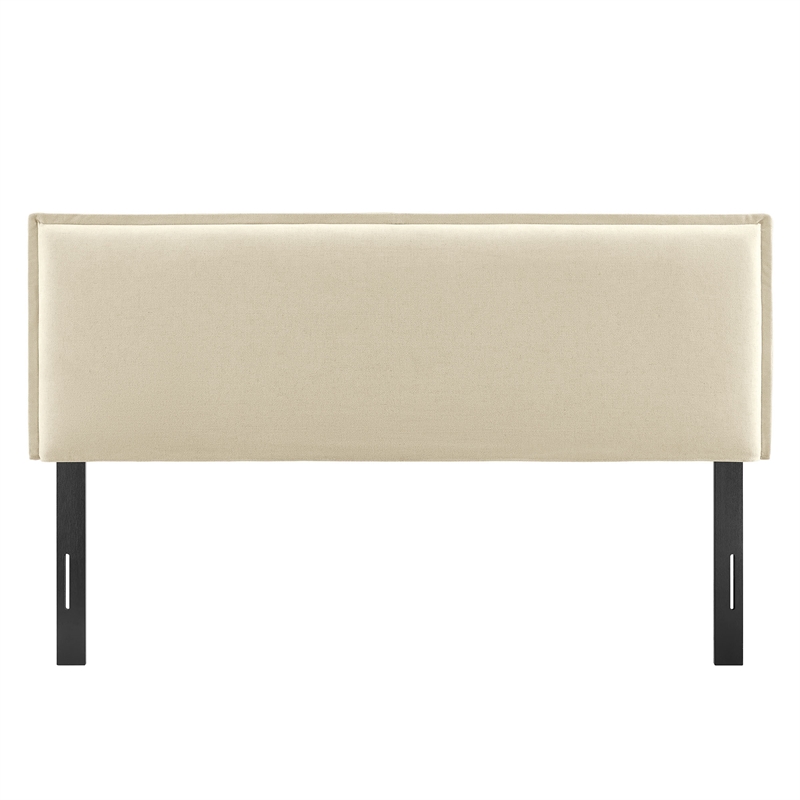 Camille Upholstered Linen Blend Full Size Headboard in Linen