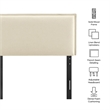Camille Upholstered Linen Blend Twin Size Headboard in Linen