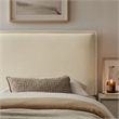 Camille Upholstered Linen Blend Twin Size Headboard in Linen