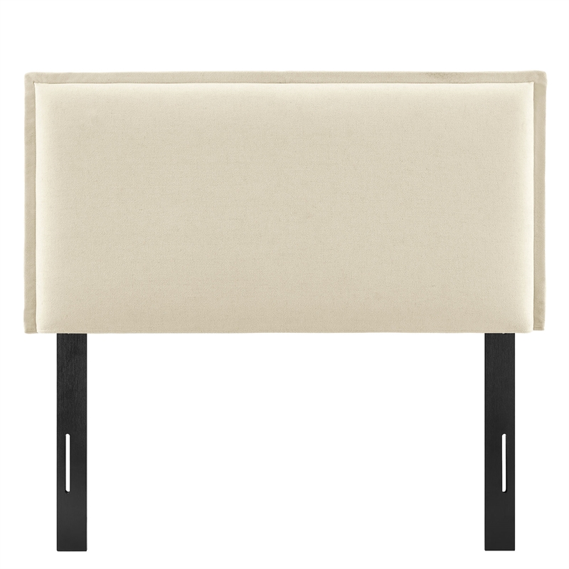 Camille Upholstered Linen Blend Twin Size Headboard in Linen