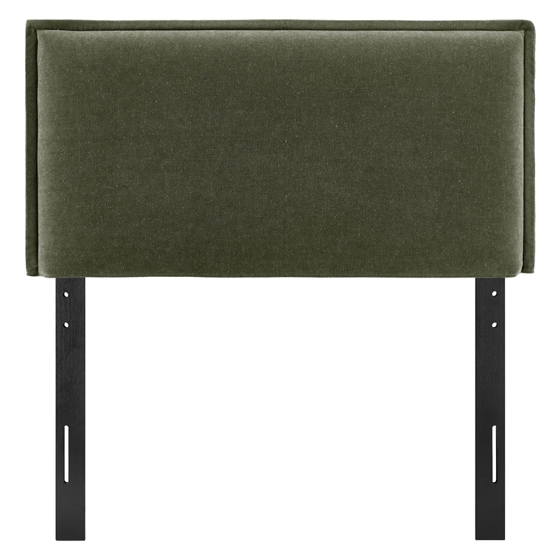 Camille Upholstered Linen Blend Twin Size Headboard in Sage