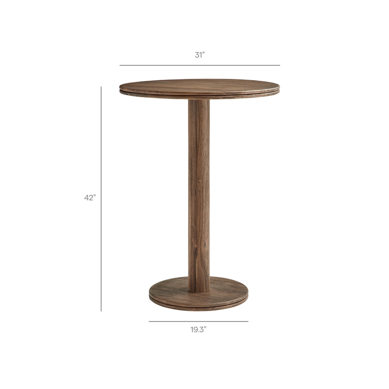 Neo 5-Piece Round Indoor - Outdoor Round Patio Bar Table And Stool Set