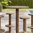 Neo 5-Piece Round Indoor - Outdoor Round Patio Bar Table And Stool Set