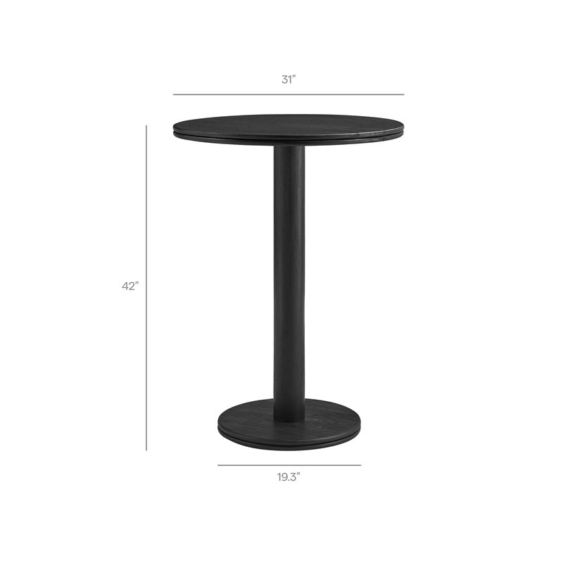 Neo 5-Piece Round Indoor - Outdoor Round Patio Bar Table And Stool Set
