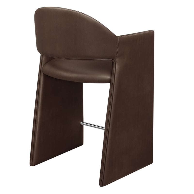 Talia 37 Inch Vegan Leather Counter Stool in Espresso