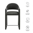 Talia 37 Inch Upholstered Fabric Counter Stool in Charcoal
