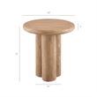 Tori 20 Inch Round Indoor and Outdoor Side Table in Oak