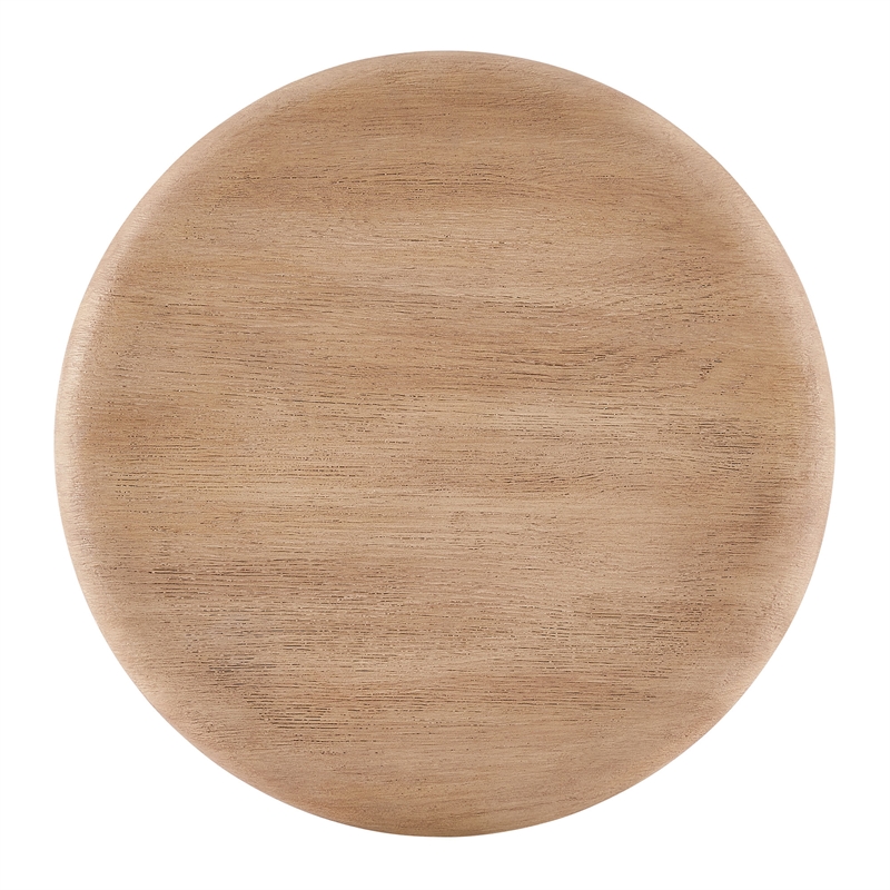 Tori 20 Inch Round Indoor and Outdoor Side Table in Oak