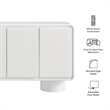 Lumo 4-Door Curved Wood Accent Cabinet in White