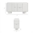 Lumo 4-Door Curved Wood Accent Cabinet in White