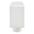 Lumo 4-Door Curved Wood Accent Cabinet in White