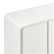 Lumo 4-Door Curved Wood Accent Cabinet in White