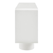 Lumo 4-Door Curved Wood Accent Cabinet in White