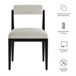 Kai Fabric Dining Chair Set of 2 in Linen