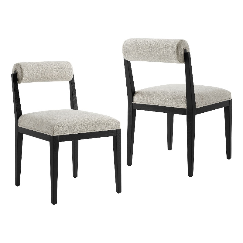 Kai Fabric Dining Chair Set of 2 in Linen
