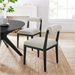 Kai Fabric Dining Chair Set of 2 in Linen